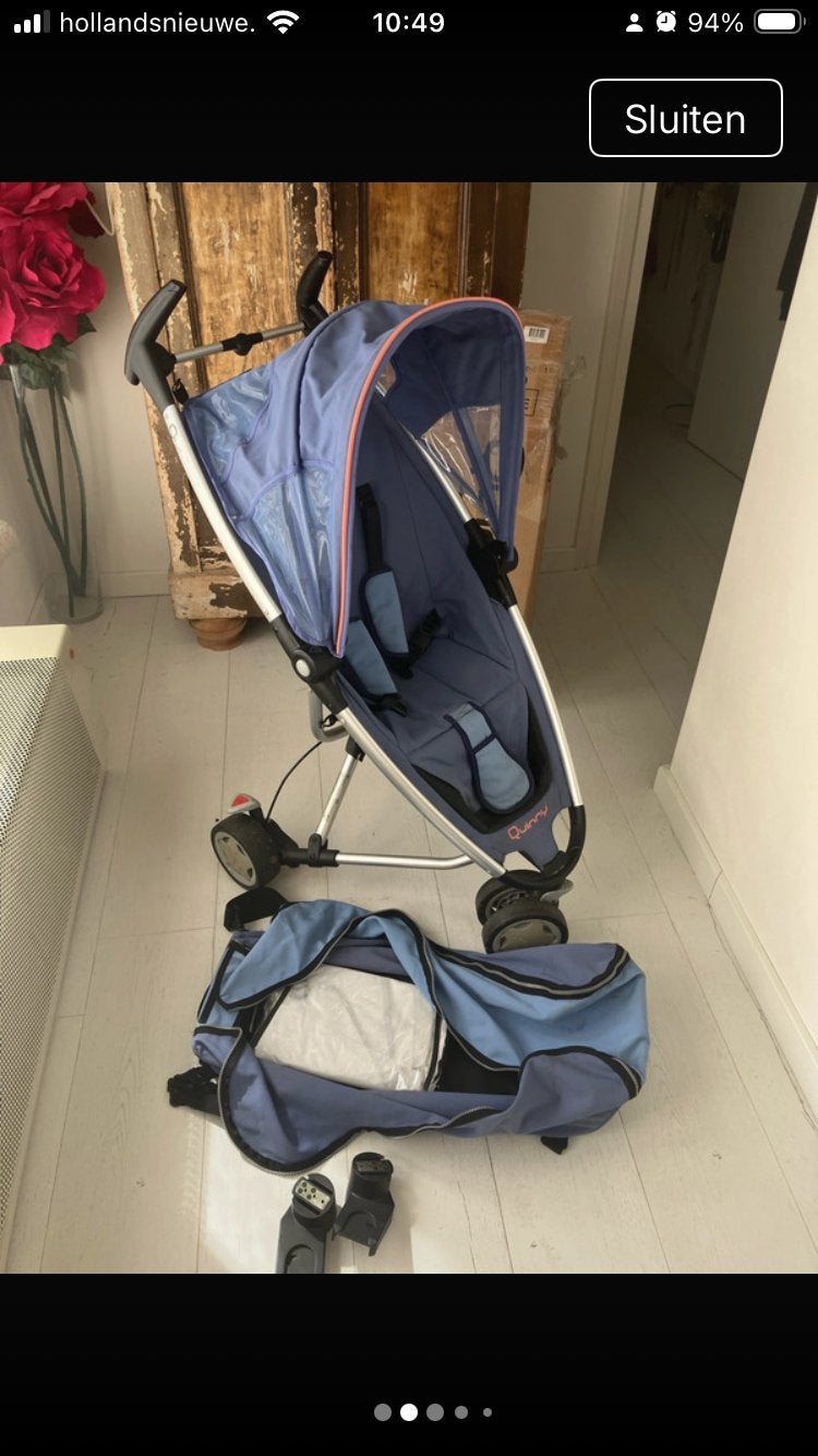 Quinny Zapp Buggy met accessoires en reistas, Ophalen of Verzenden, Gebruikt, Quinny, Regenhoes