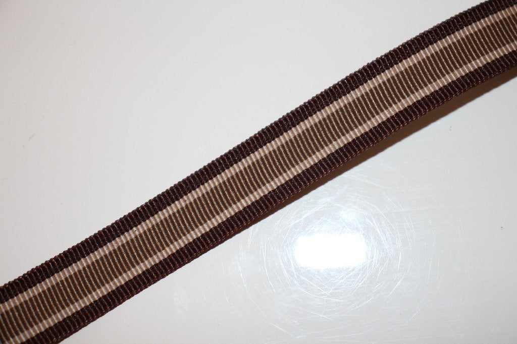 Geweven band - bruin / beige - 17mm #3623, Ophalen of Verzenden, Nieuw, Lint, Band of Elastiek