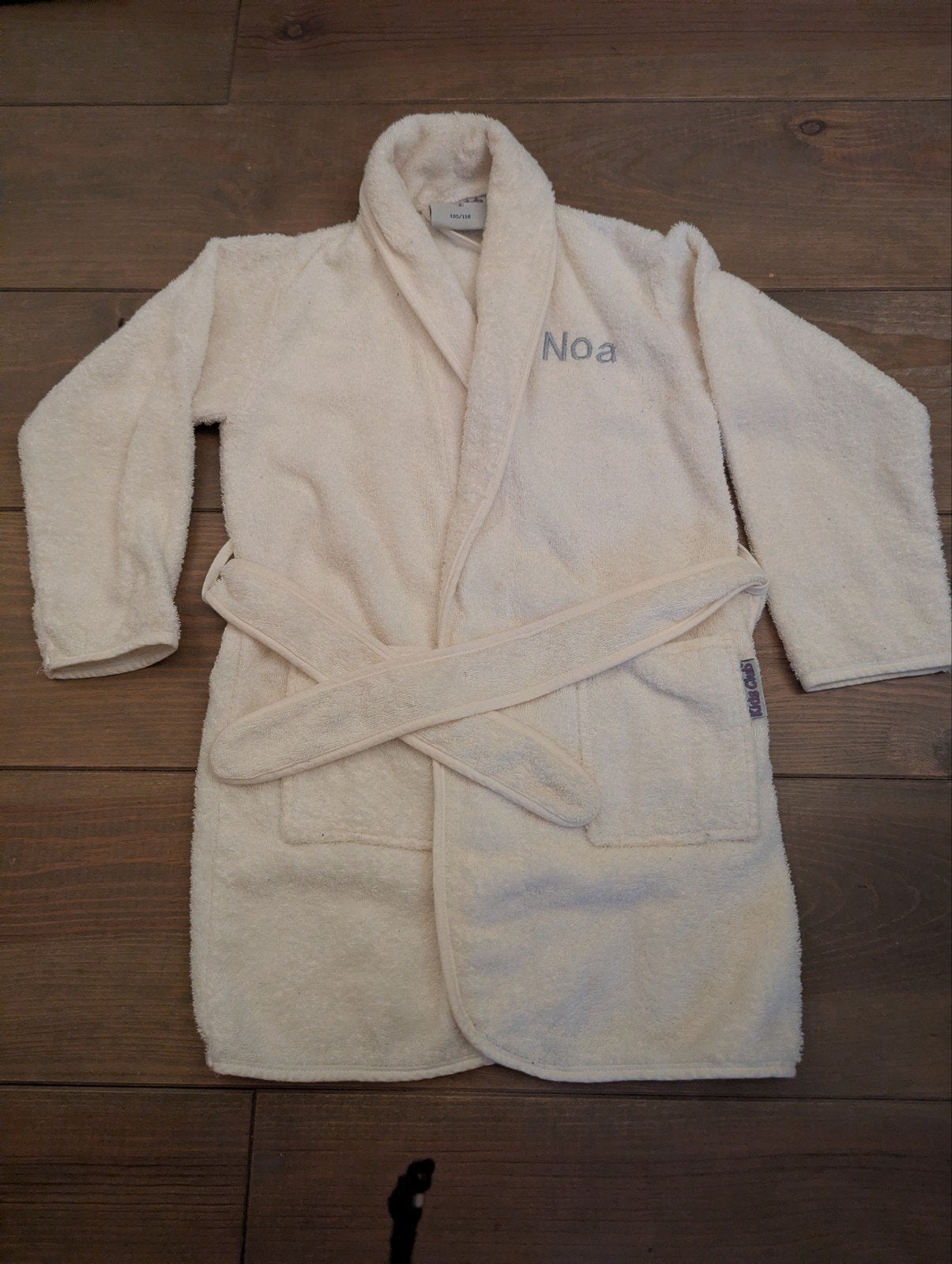 Badjas met naam Noa maat 110/116, Ophalen, Zo goed als nieuw, Meisje, Nacht- of Onderkleding
