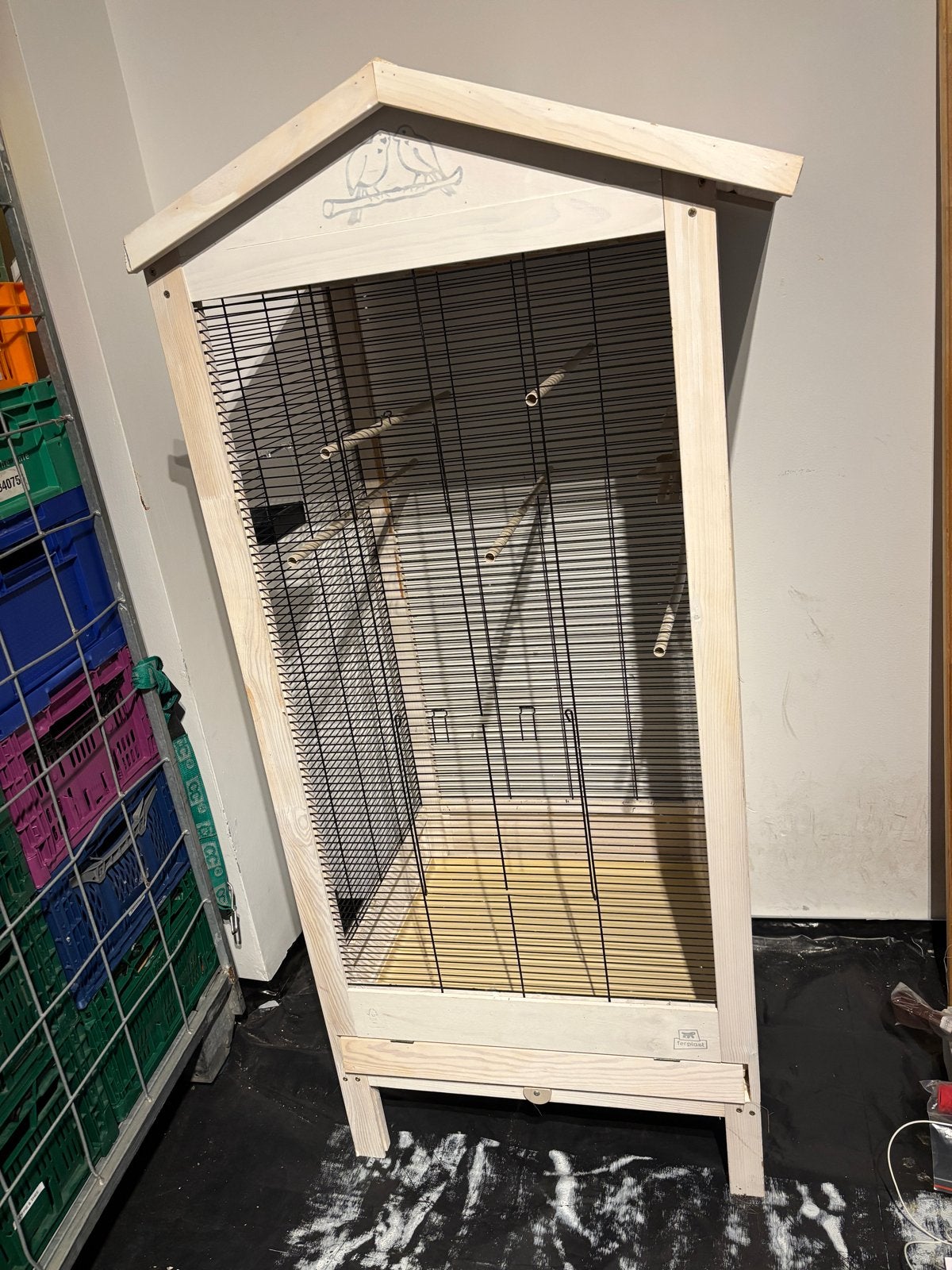 Ferplast Voliere Hemmy - Vogelverblijf - 84.5x65.5x165 cm, Ophalen, Gebruikt, Hout, Volière