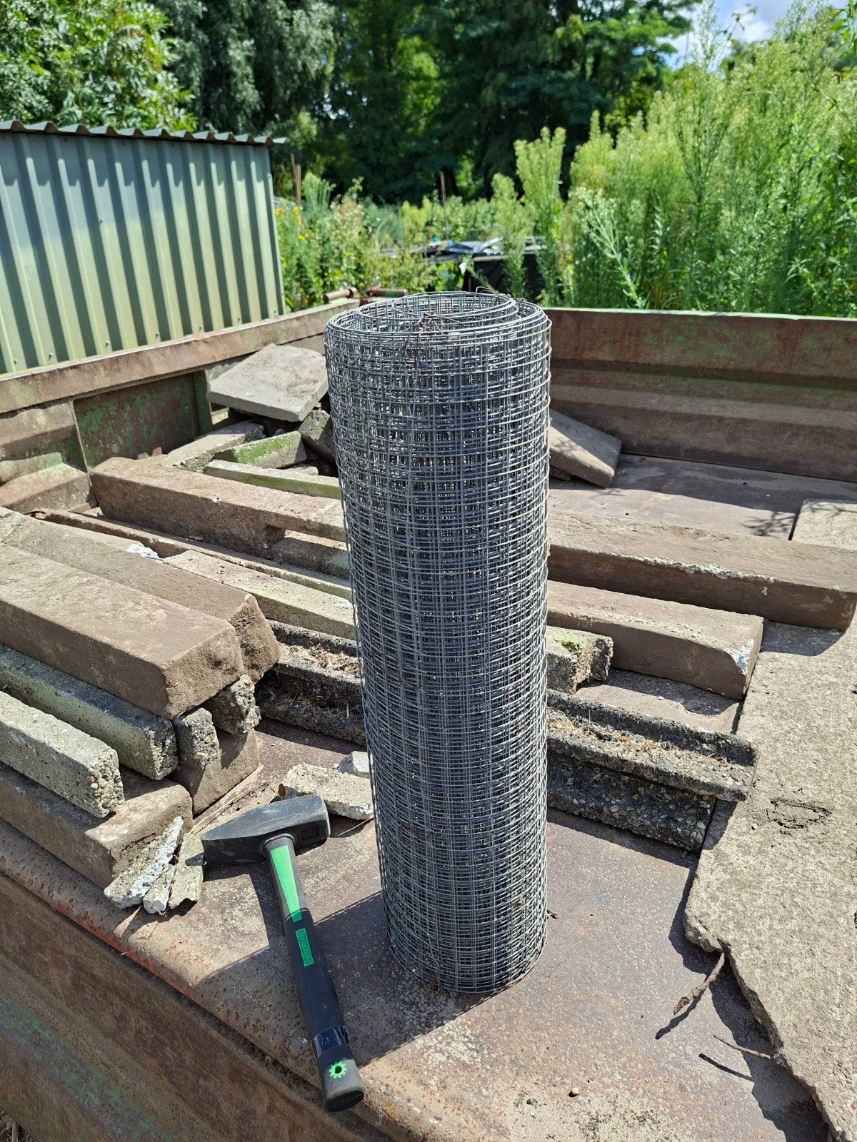 Blokjesgaas 65cm Hoog, Ca. 7.5 meter, Ophalen of Verzenden, Zo goed als nieuw, Minder dan 10 meter, Gaas