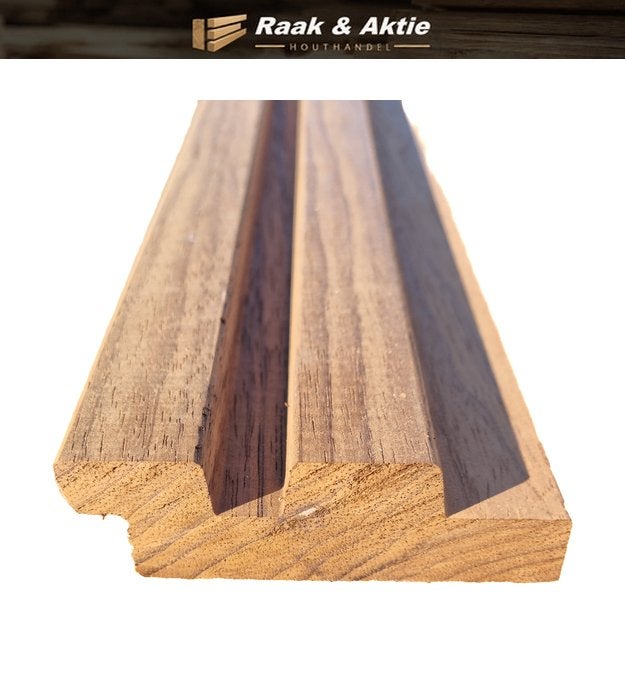 2.97 m2 dubbel rhombusprofiel hardhout 2.6x7.5 cm nr: HP737, Ophalen, Planken, Nieuw, Hardhout