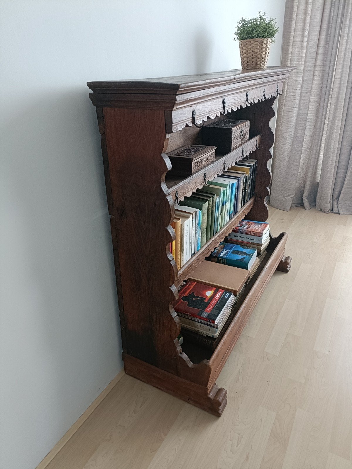 Originele antieke melkkast / boekenkast / kast, Ophalen of Verzenden