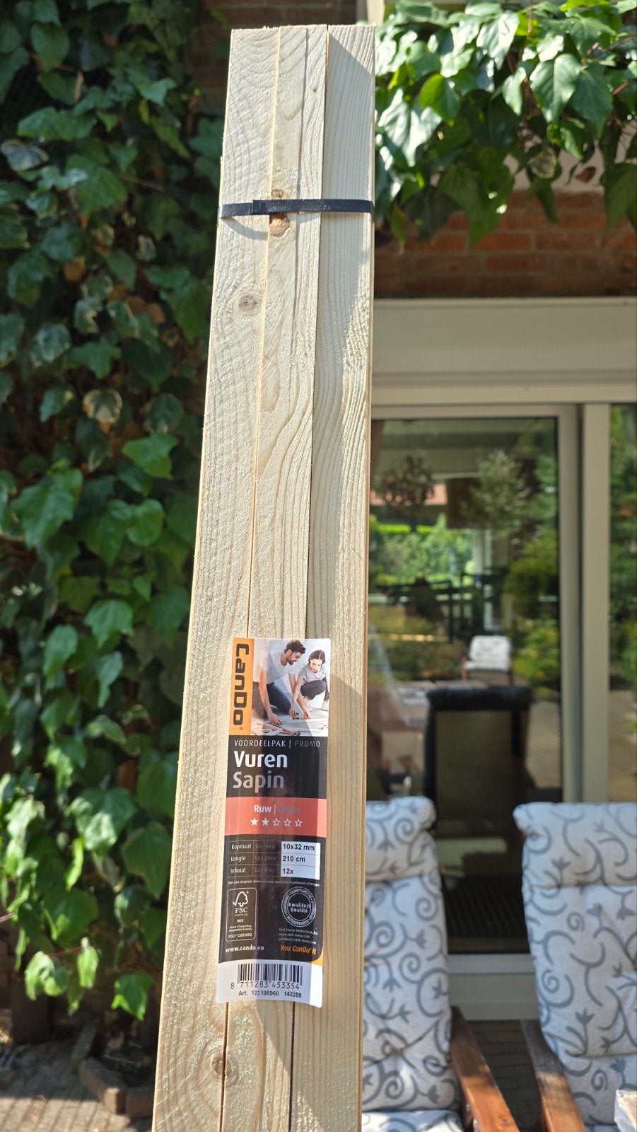 CanDo Vuren Sapin Ruw Houtpakket - 12x 10x32mm, 210cm, Doe-het-zelf en Verbouw, Hout en Planken, Ophalen, Minder dan 25 mm, Nieuw