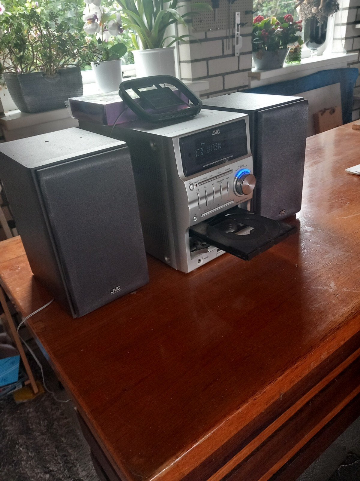 JVC Microset met CD-speler en speakers, Audio, Tv en Foto, Stereo-sets, Gebruikt, JVC, Ophalen of Verzenden, Microset