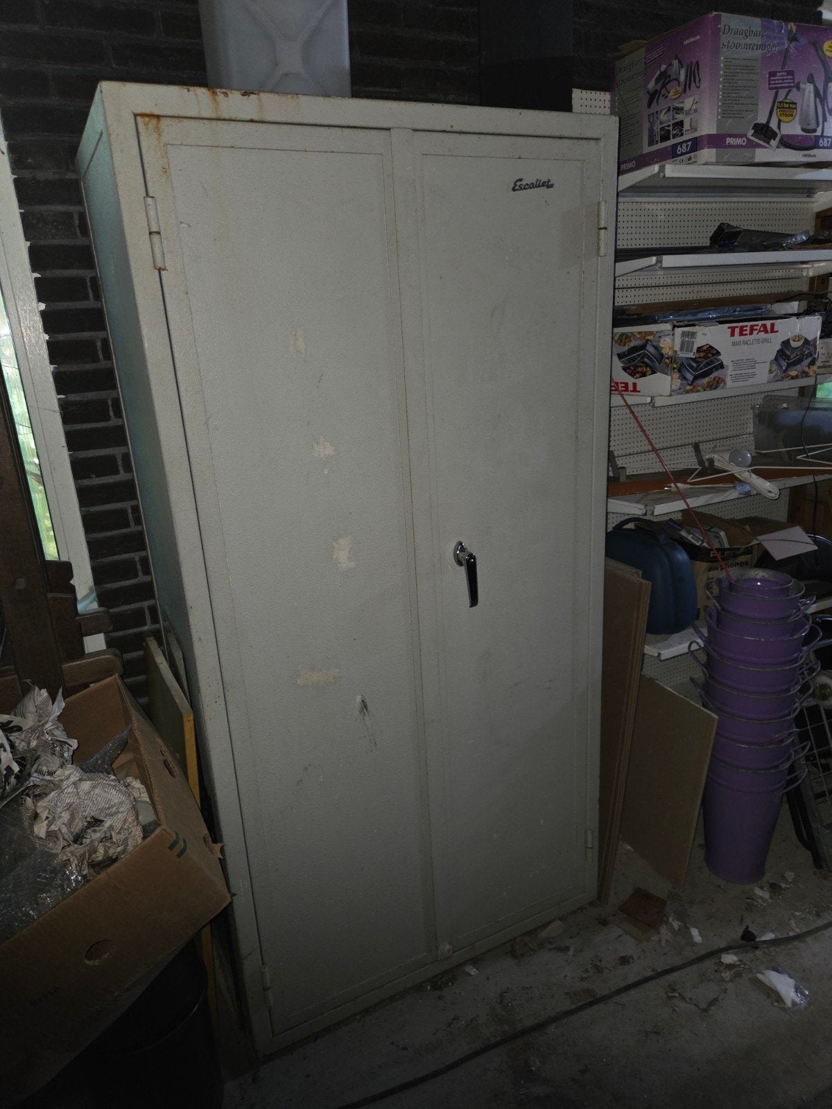 Vintage industriële Escoliet brandkast, kast, legkast, Ophalen, Gebruikt