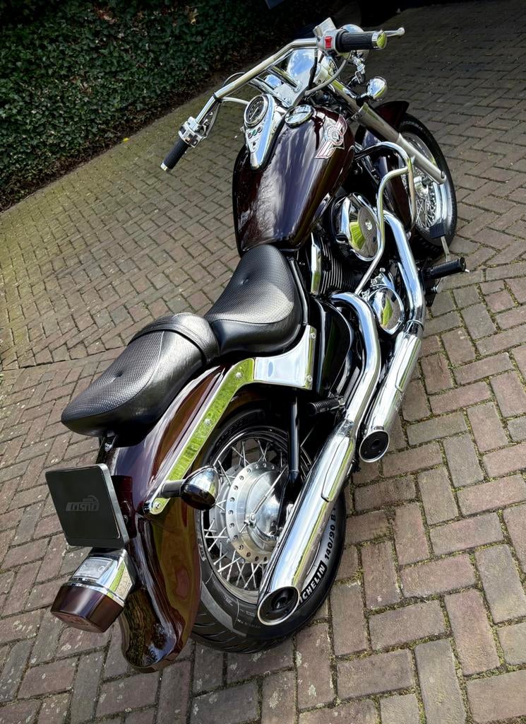 Prachtige Kawasaki VN800 VN 800 Classic Dark Maroon, Motoren, 2 cilinders, Occasion, Bedrijf, Meer dan 35 kW