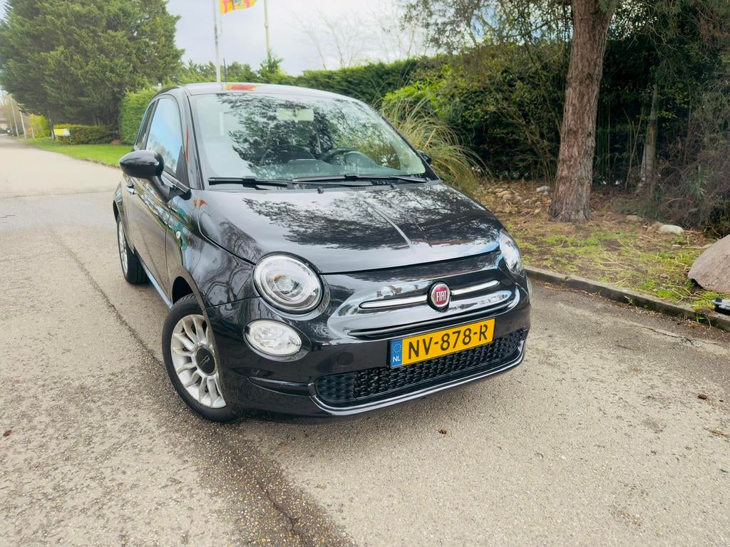 Fiat 500 Twinair Turbo 80pk  Zwart Airco led N.L AUTO N.A.P, Auto's, Voorwielaandrijving, Stof, Origineel Nederlands, Bedrijf
