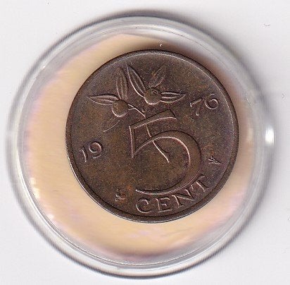 5 Cent 1976 Prachtig Mooi met diverse muntkleuren, Verzenden, Koningin Juliana, 5 cent, Losse munt