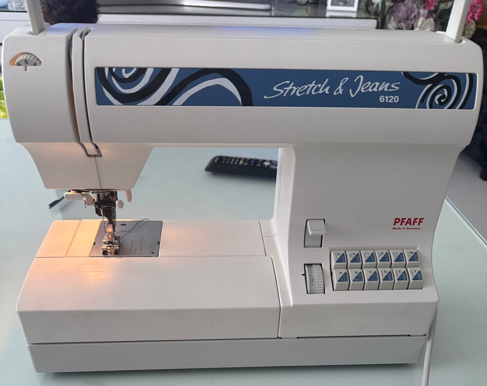 Naaimachine pfaff stretch & Jeans 6120, Ophalen, Zo goed als nieuw, Naaimachine, Pfaff