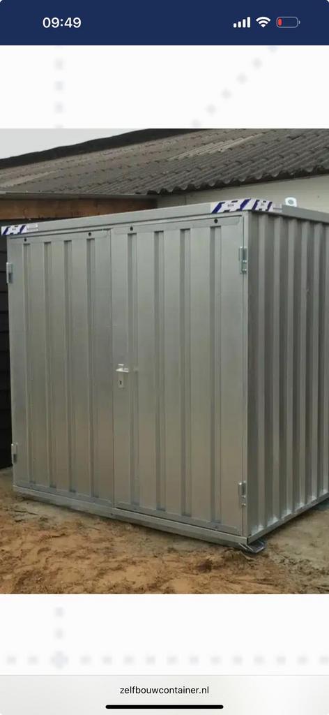 Opslagcontainer 4x2m, Ophalen