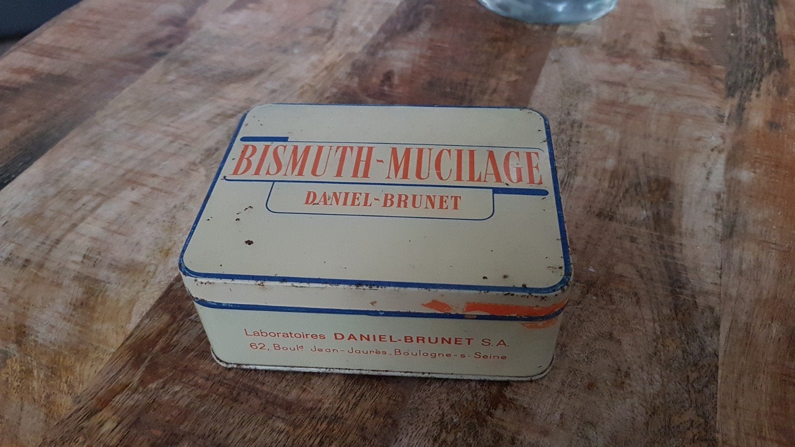 Frans blikje bismuth mucilage, Ophalen of Verzenden