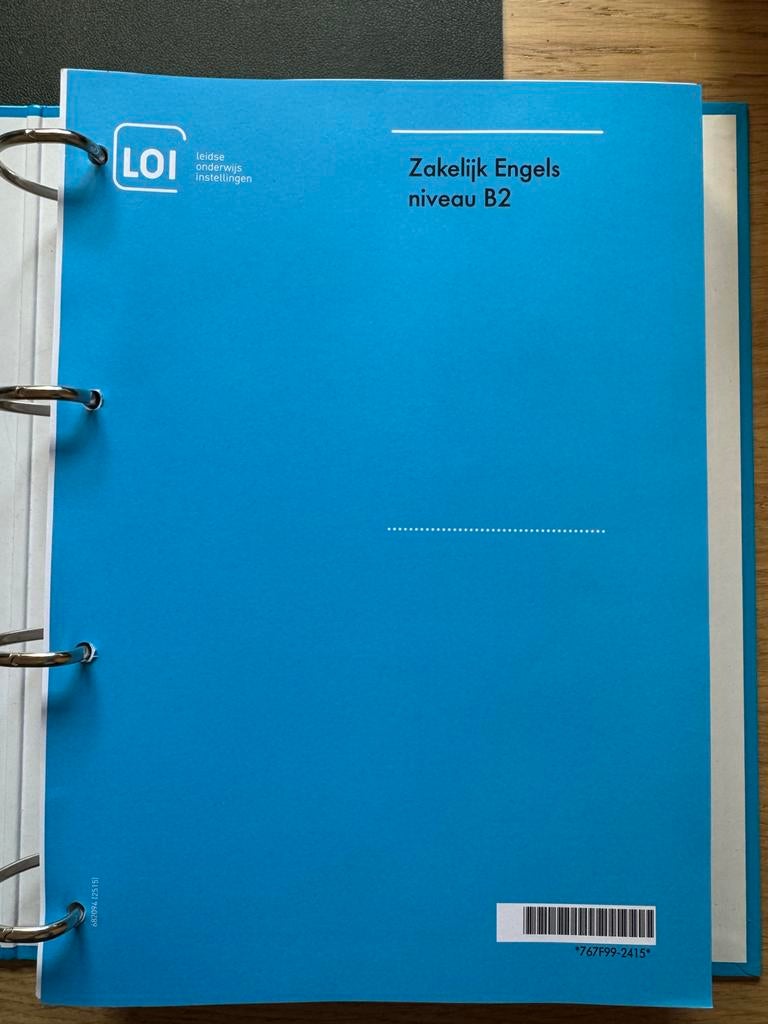 LOI cursus Zakelijk Engels niveau B2 - Papieren versie, Ophalen of Verzenden, Zo goed als nieuw, Overige niveaus