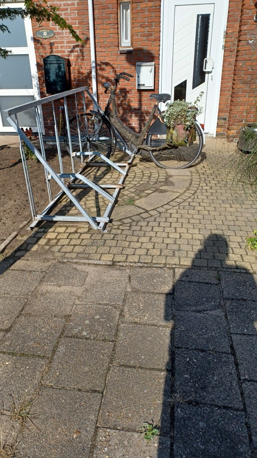Vintage fietsenrek voor 6 fietsen., Ophalen, Gebruikt