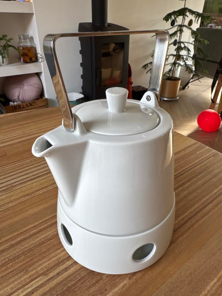 Tric/ Arzberg theepot met theelicht, Theepot/fluitketel, Gebruikt, Ophalen of Verzenden, Steen/keramiek