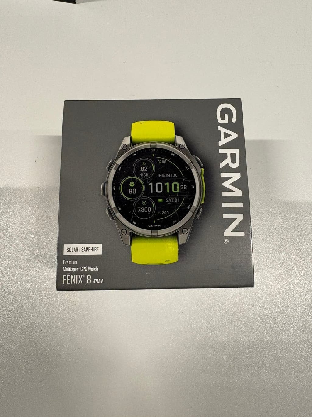 Garmin Fenix 8 47mm Solar | Sapphire - Zo goed als nieuw!, Ophalen, Geel, Zo goed als nieuw, Waterdicht