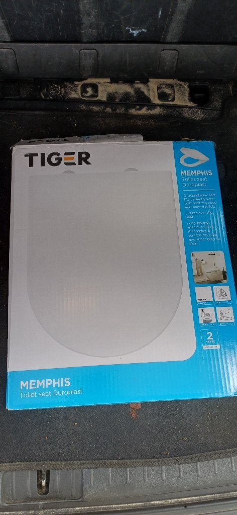 wc bril Tiger helemaal compleet in doos, 8 weken gebruikt, Ophalen of Verzenden, Zo goed als nieuw, Wit, Kunststof