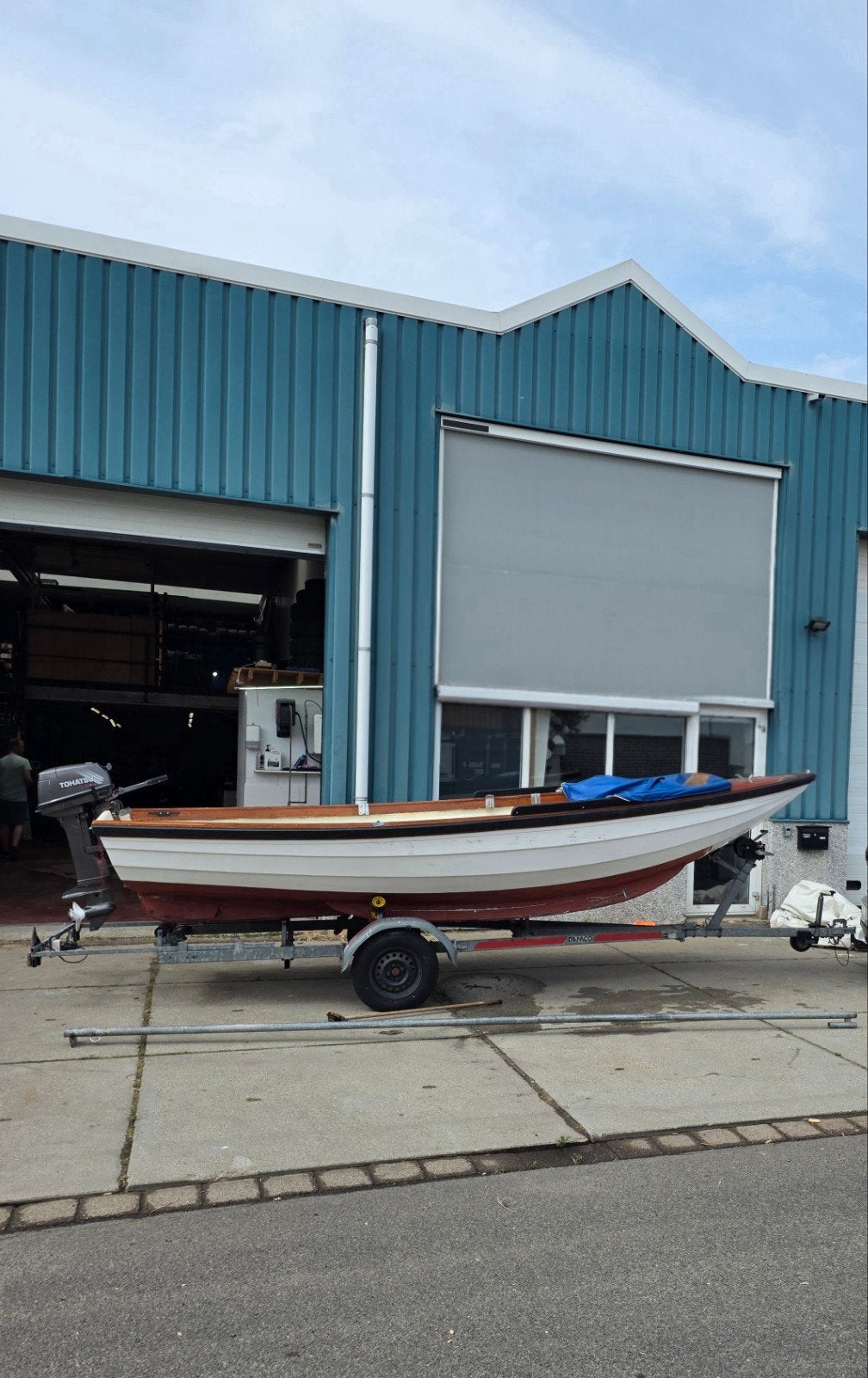 Helderse Vlet met Tohatsu 15 PK, Trailer & Buiskap, Ophalen, Gebruikt