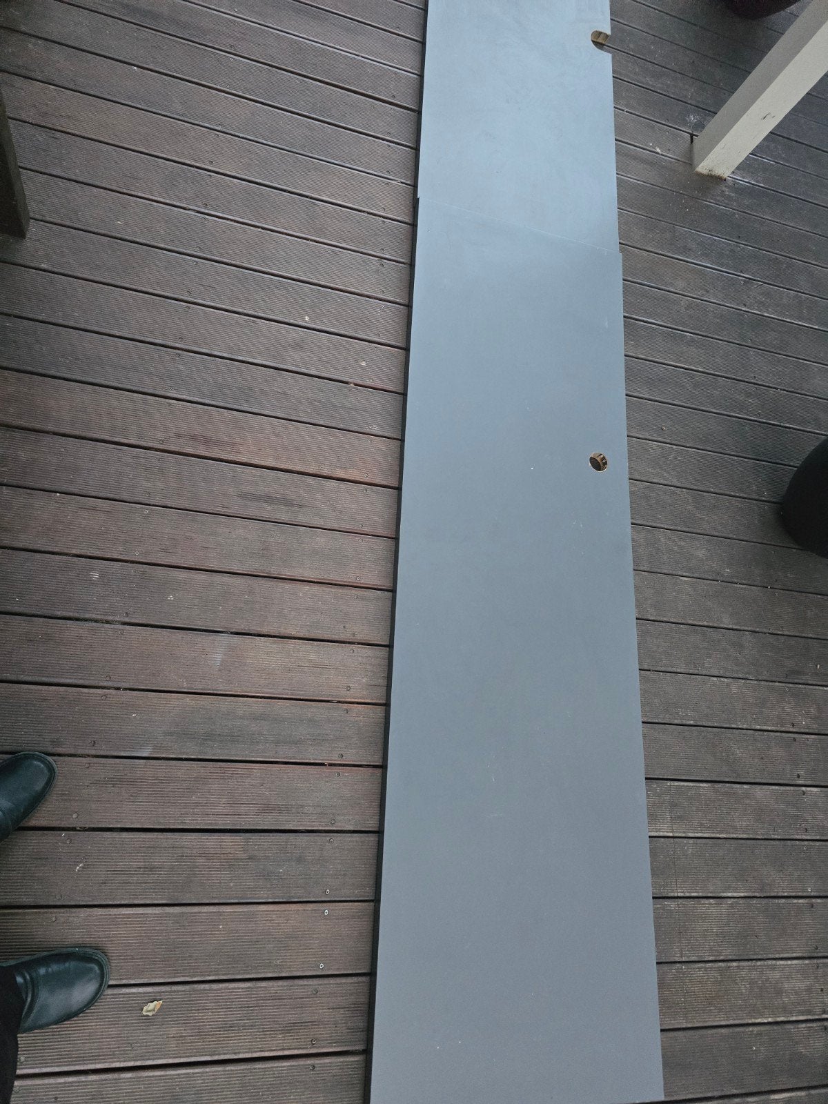 IKEA Lagkapten Tafelblad - Grijs, Huis en Inrichting, Bureaus, Ophalen, Gebruikt, Spaanplaat of MDF, IKEA