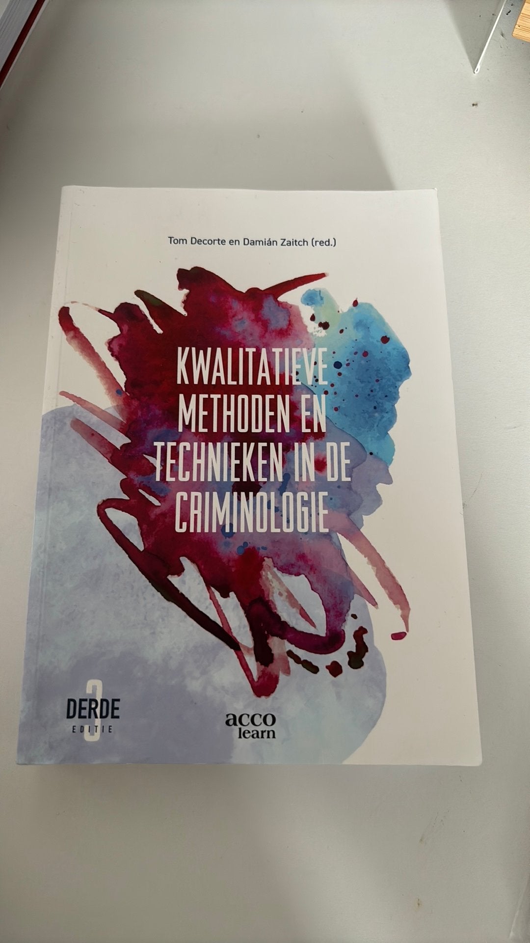 Kwalitatieve methoden en technieken in de criminologie, Ophalen of Verzenden, Zo goed als nieuw