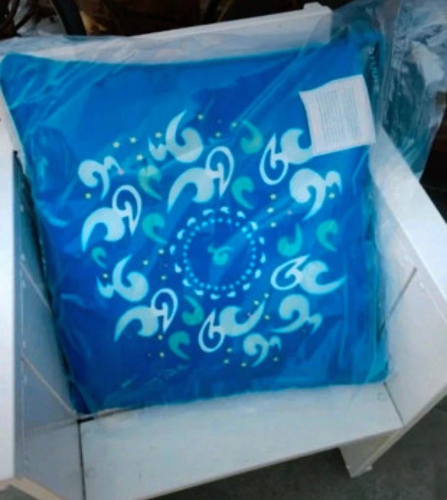 6 Nieuwe Studio Sassu Kussens 50x50 cm - Mooi Blauw, Ophalen of Verzenden, Nieuw, Blauw, Vierkant