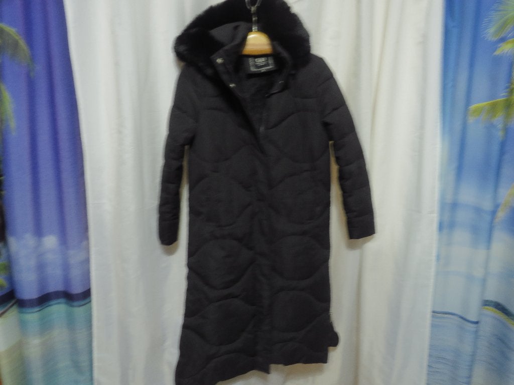 Lange zwarte quilted jas vacht gevoerd mt S GD Golden Days, Kleding | Dames, Jassen | Winter, Golden days, Zwart, Ophalen of Verzenden