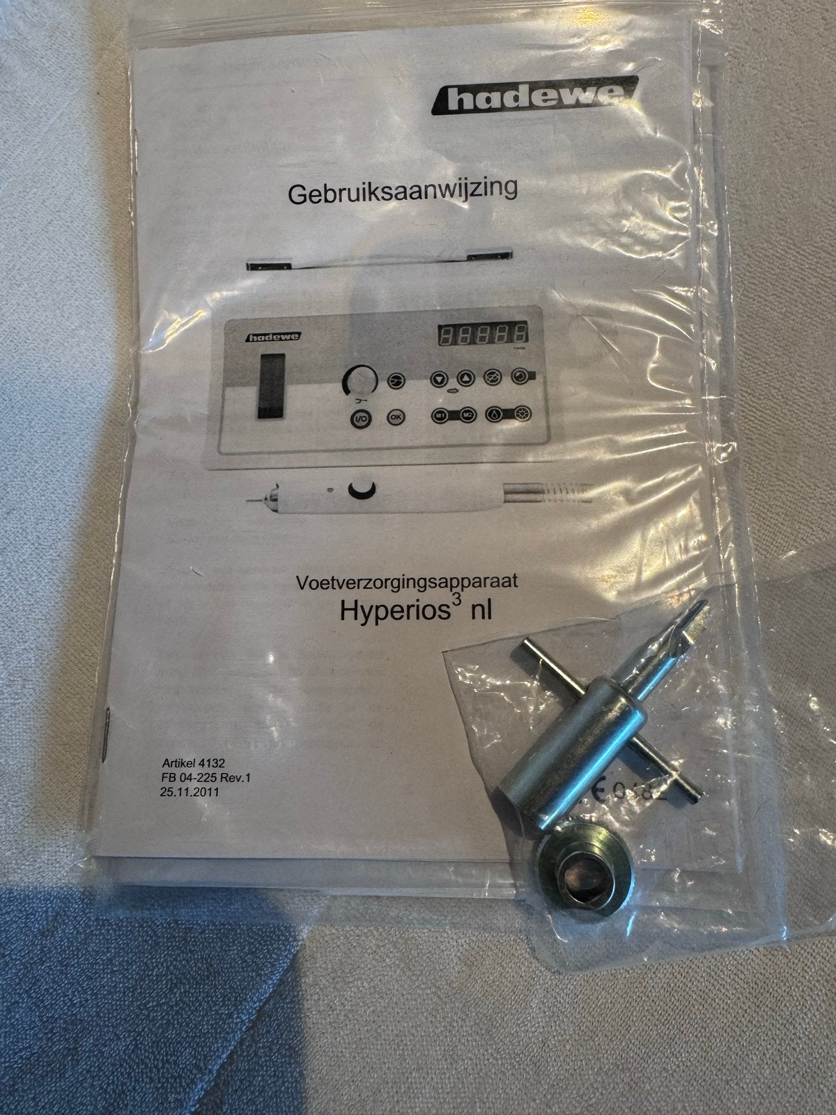 Hadewe Hyperios Pedicure Motor Handleiding & Handstuk Instru, Ophalen of Verzenden, Nieuw, Overige typen