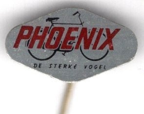 Phoenix rijwielen fietsen blik speldje ( H_187), Verzenden, Zo goed als nieuw, Transport, Speldje of Pin