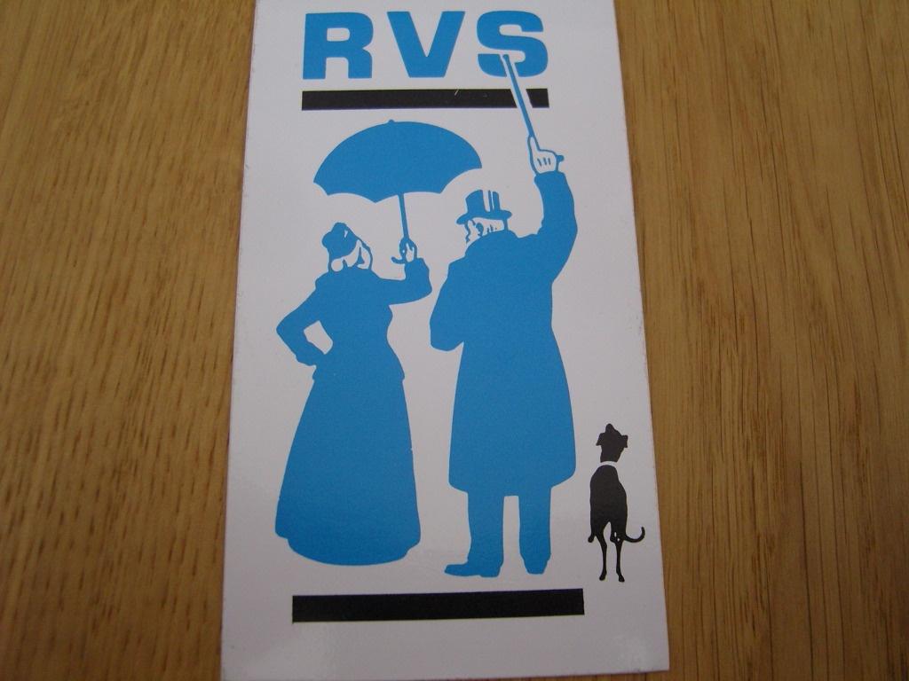sticker logo RVS verzekeringen, Verzamelen, Ophalen, Zo goed als nieuw