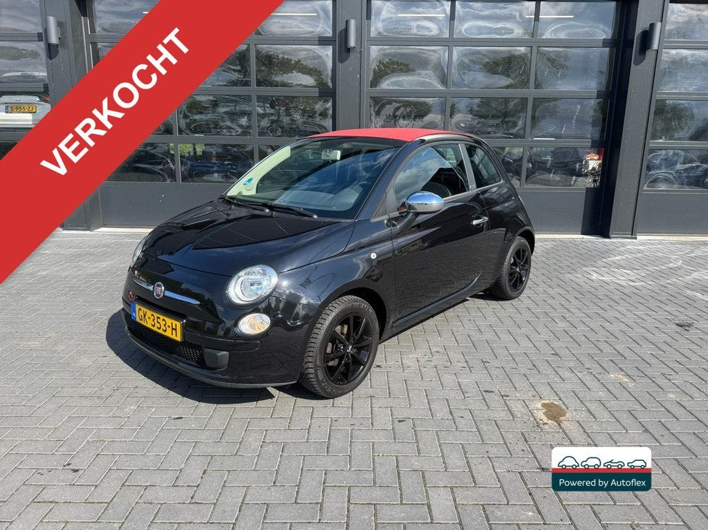 Fiat 500C 1.2 Airco (bj 2013), 21 km/l, Gebruikt, 4 cilinders, Zwart