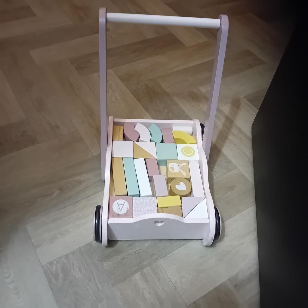Little Dutch houten loopwagen met blokken, Kinderen en Baby's, Speelgoed | Houten speelgoed, Ophalen of Verzenden