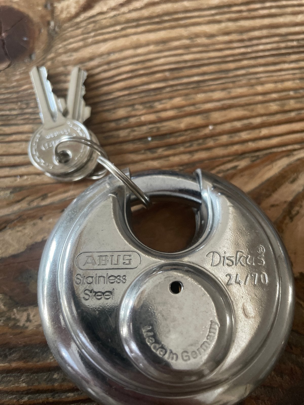 ABUS Diskus 24/70 Hangslot - Roestvrij staal, Doe-het-zelf en Verbouw, Ophalen of Verzenden, Nieuw, Rvs, Slot