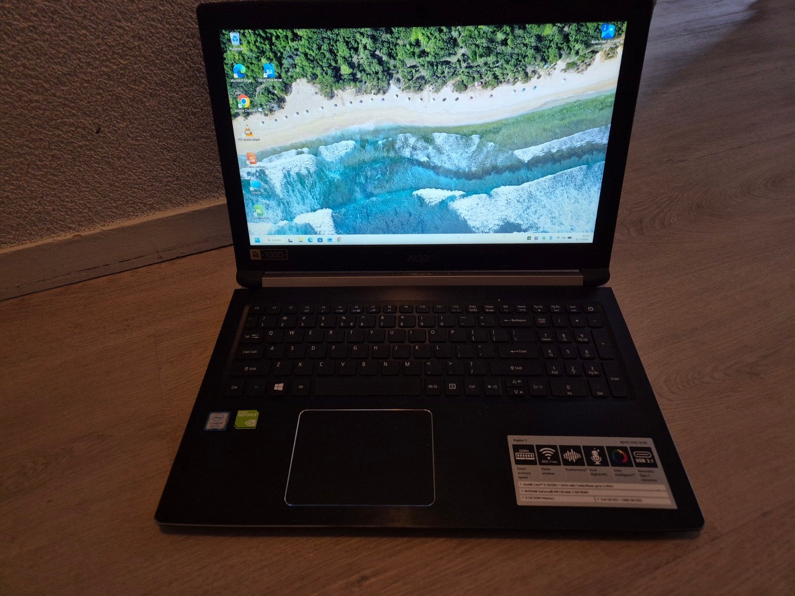 Acer Aspire, i5, nvidia, ssd, Windows 11, 256 GB, Met videokaart, 2 tot 3 Ghz, 8 GB