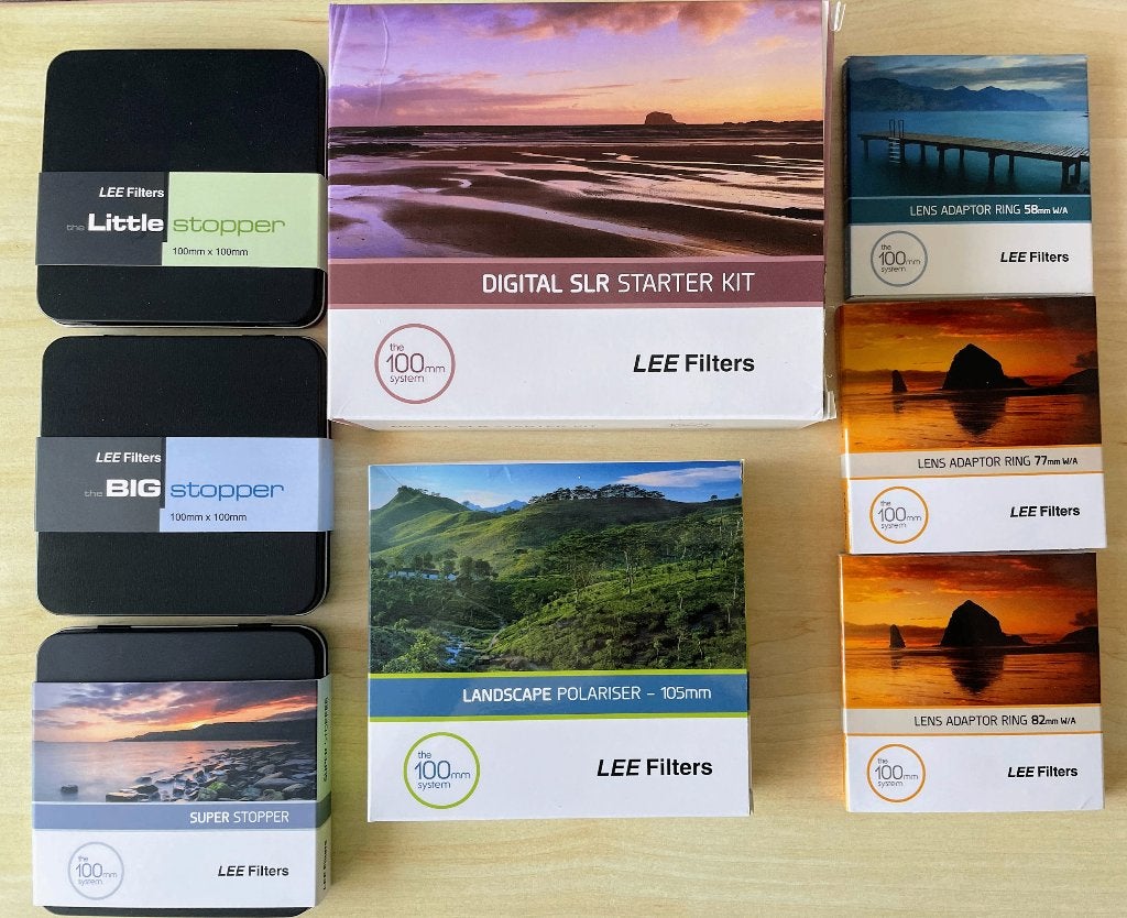 Zeer complete LEE Filters 100mm Systeem Set - nieuwstaat, Overige typen, Zo goed als nieuw, Inclusief opbergcase, 80 mm of meer