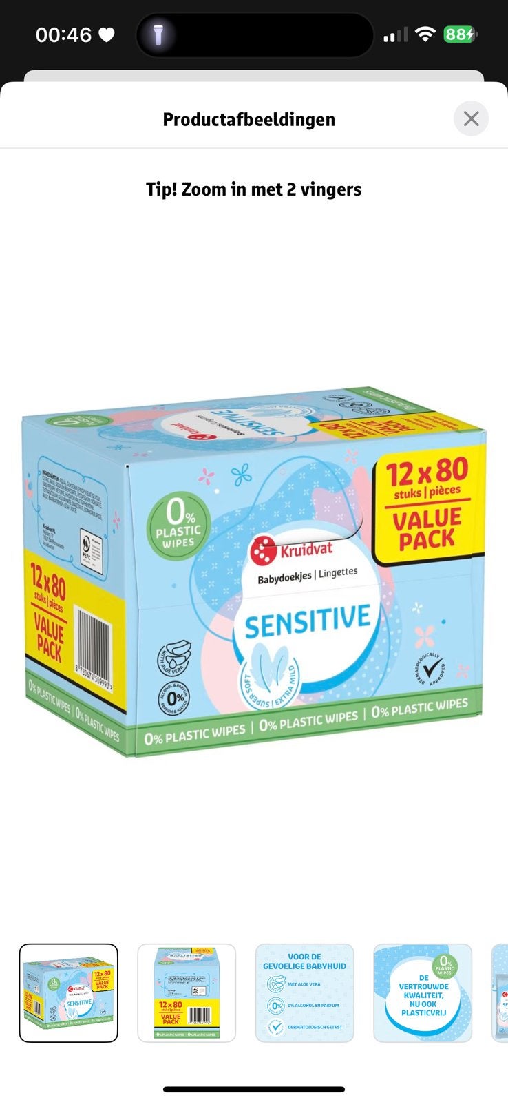 nieuw sensitive baby billendoekjes kruidvat, Ophalen, Nieuw, Overige typen, Overige merken