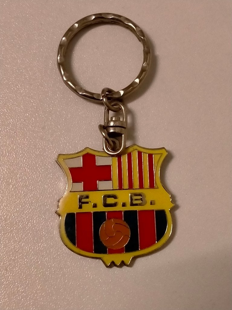 FCB FC Barcelona Spanje voetbal club sleutelhanger vintage, Verzenden, Gebruikt, Buitenlandse clubs