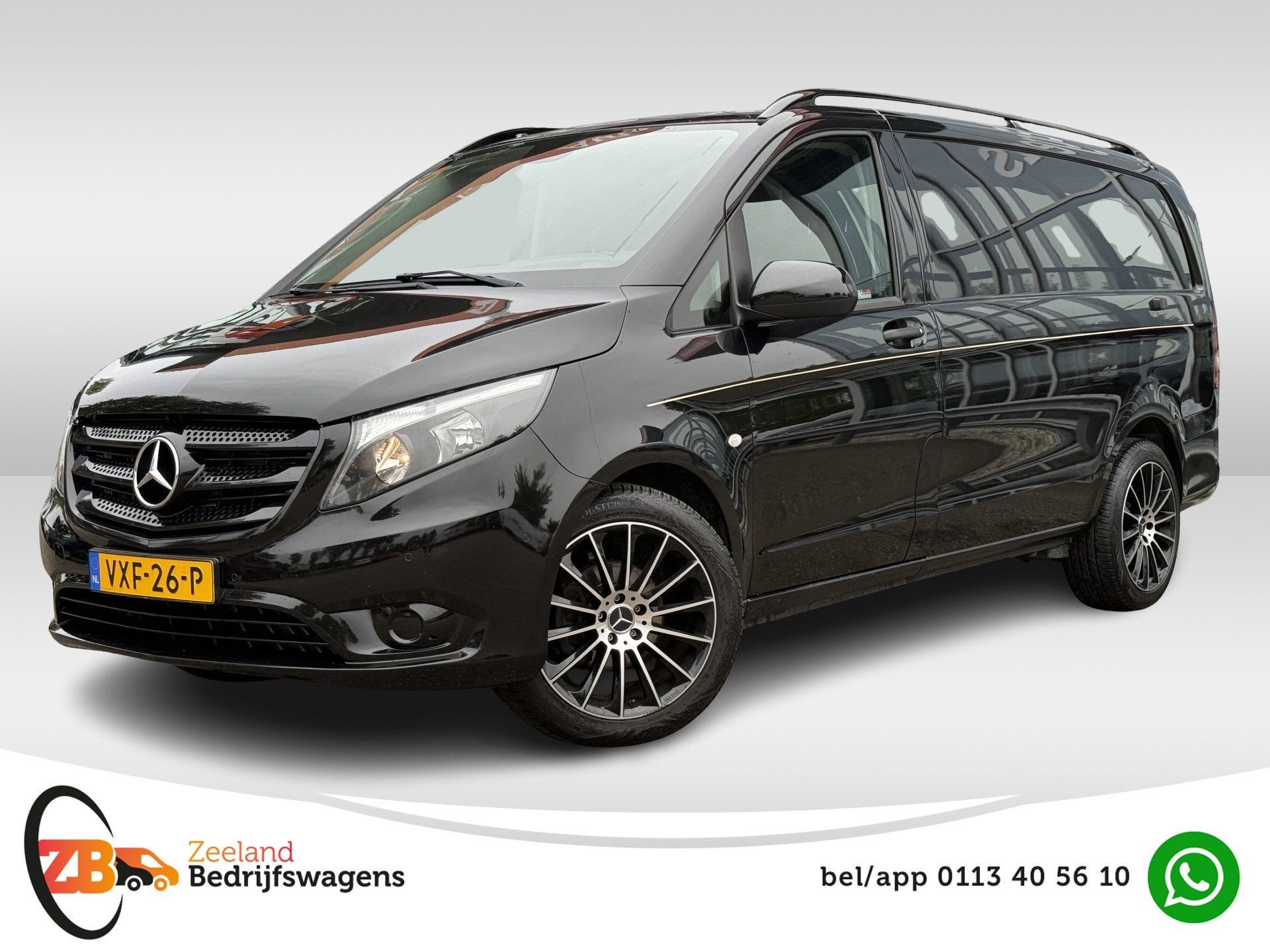 Mercedes-Benz Vito 110 CDI Lang | Sportvelgen | Stoelverw. |, Auto's, Voorwielaandrijving, Gebruikt, 4 cilinders, Zwart