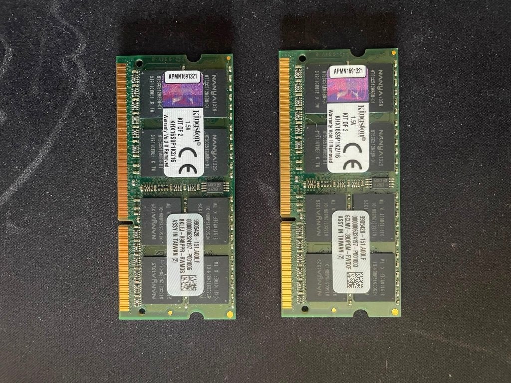 Kingston HyperX 16GB DDR3 Laptop RAM (2x 8GB) 1600MHz CL9, Computers en Software, RAM geheugen, Gebruikt, Verzenden, DDR3, Desktop