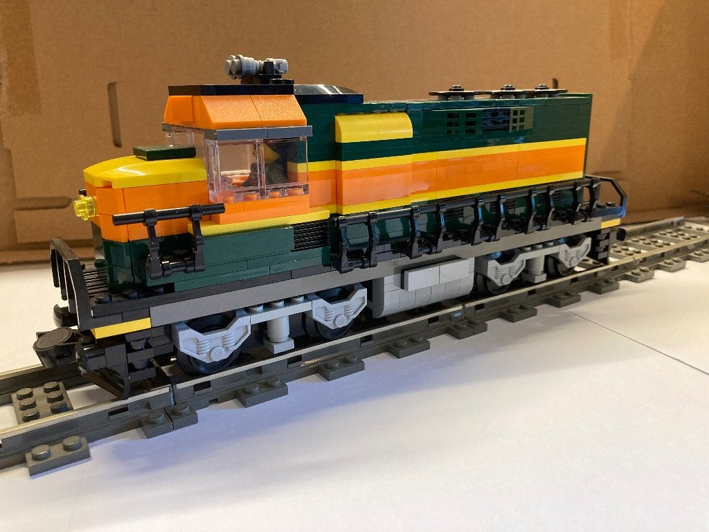 Lego 10133 BNSF Locomotief, zelf bouw, zonder motor, Ophalen of Verzenden, Gebruikt, MOC (eigen creatie), Lego