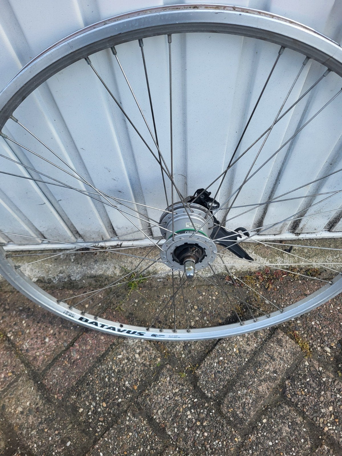 28 inch shimanoo naafdynamo. Perfekt werkend en recht nexus, Ophalen of Verzenden