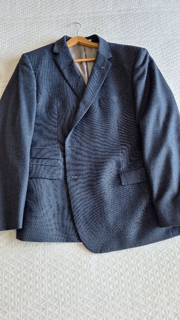 Mooi blauw kostuum, van Gils, slim fit, mt 29, weinig gedr., Kleding | Heren, Kostuums en Colberts, Blauw, Overige maten, Zo goed als nieuw