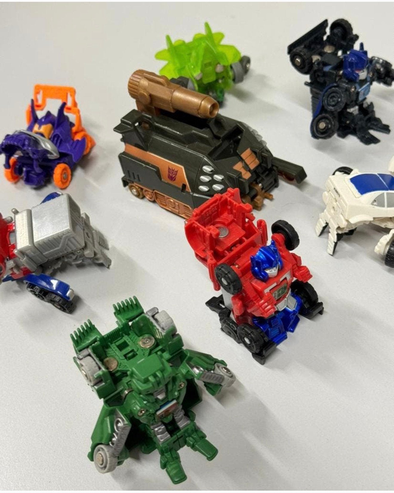 8 stuks Transformers mini-bots battle bot lot - 8 figuren, M, Ophalen of Verzenden, Zo goed als nieuw, M