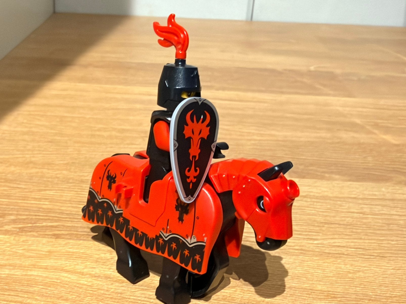 Lego cas524 met zijn paard incl paardenkleed (13744pb01), Lego, Ophalen of Verzenden, Zo goed als nieuw, Minifiguur