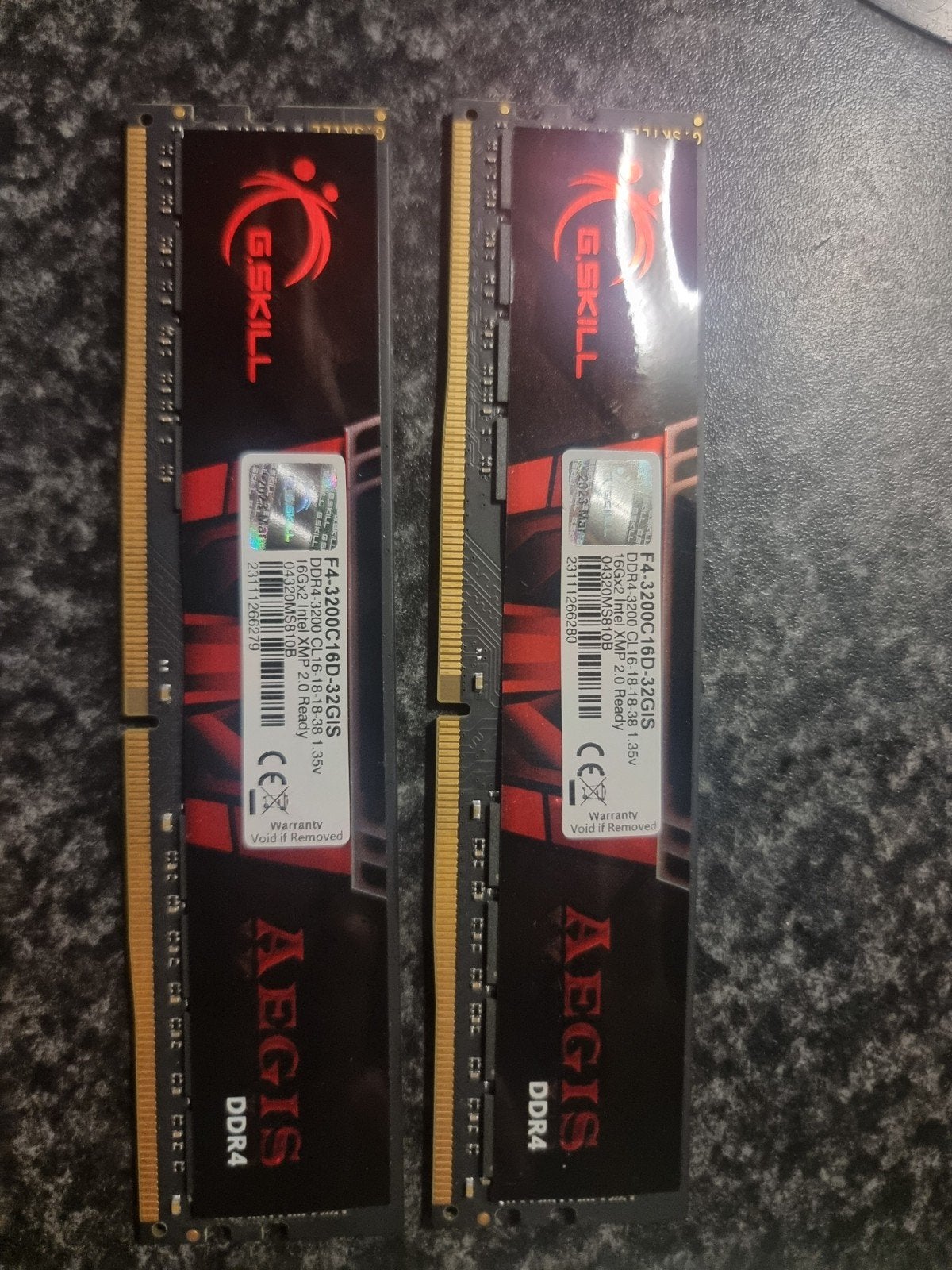 G.Skill Aegis 32GB (2x16GB) DDR4 RAM 3200MHz, Computers en Software, 32 GB, DDR4, Ophalen of Verzenden, Zo goed als nieuw