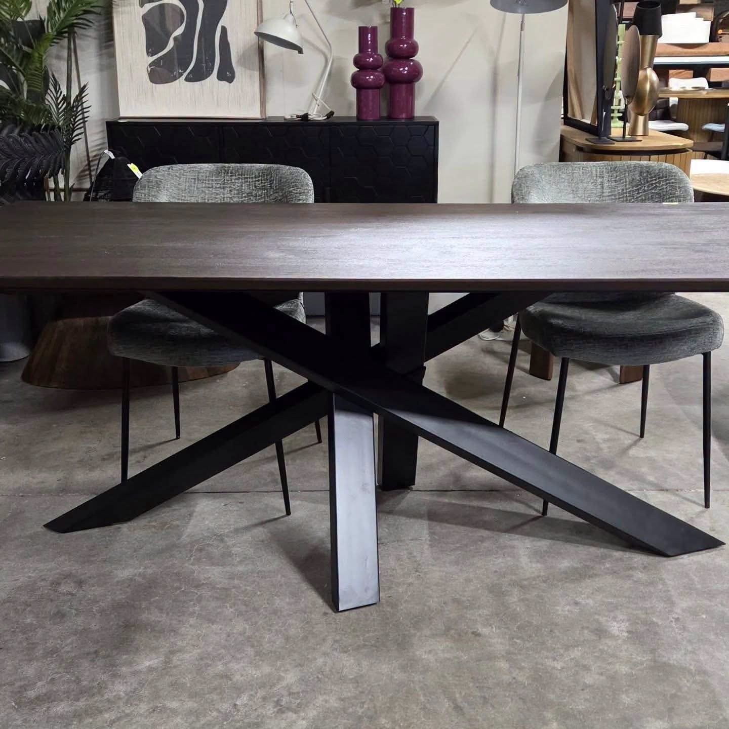 Eettafel Alore donkerbruin 200 cm van PTMD, Ophalen
