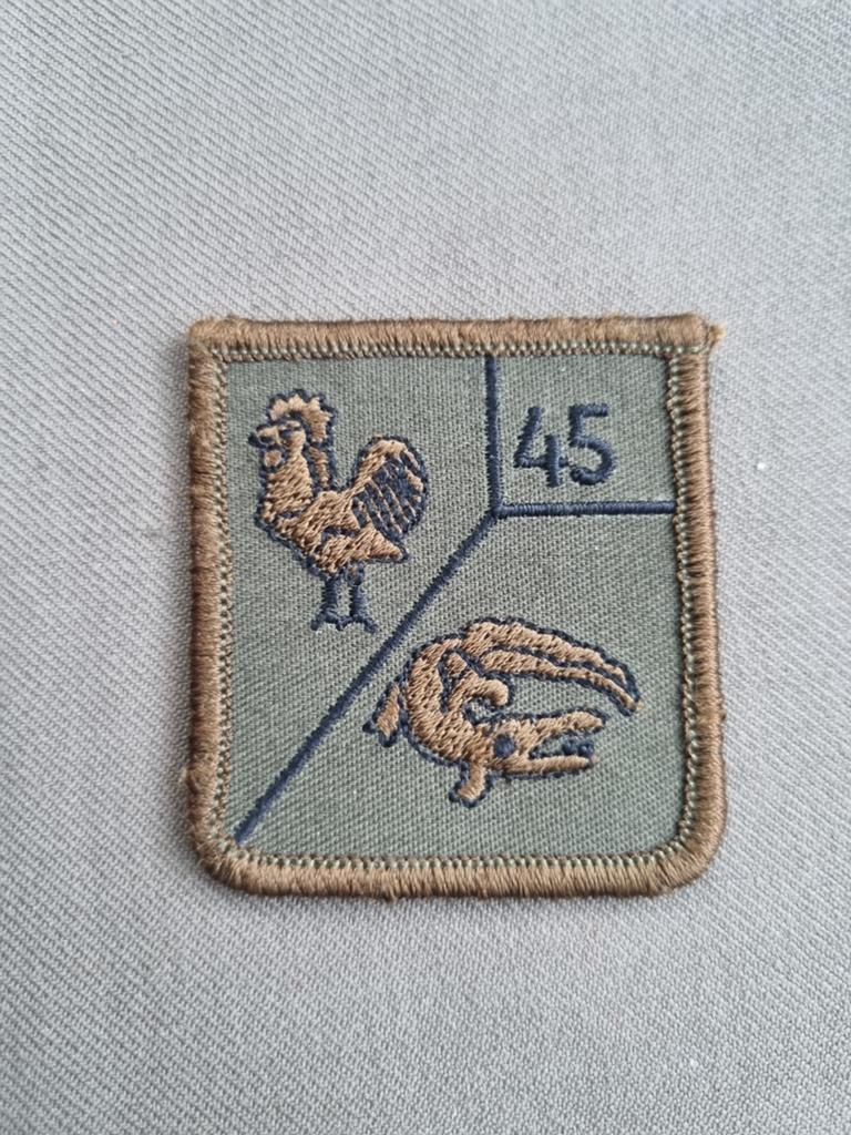 Borstpatch 45 PAINFBAT nr 1, Verzamelen, Militaria | Algemeen, Ophalen of Verzenden, Landmacht, Nederland, Embleem of Badge