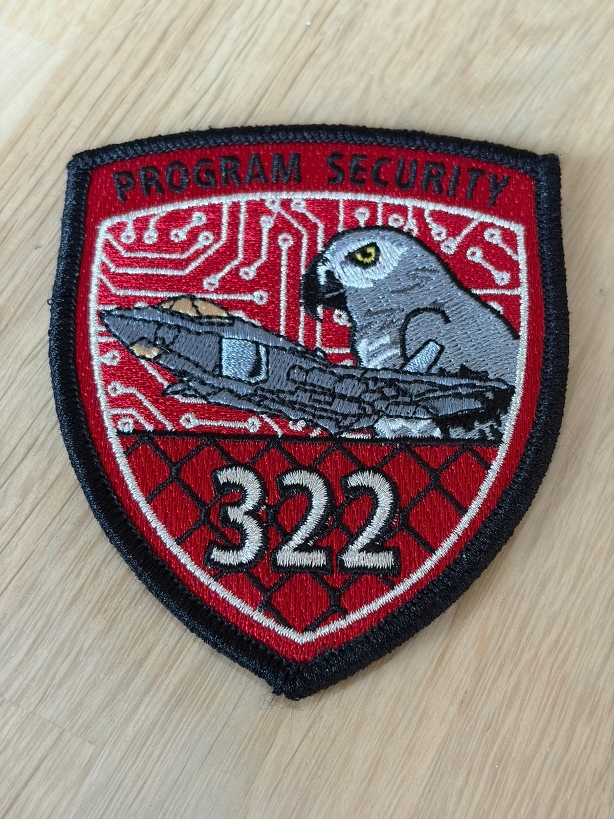 322 squadron program security patch, Ophalen of Verzenden, Zo goed als nieuw, Patch, Badge of Embleem