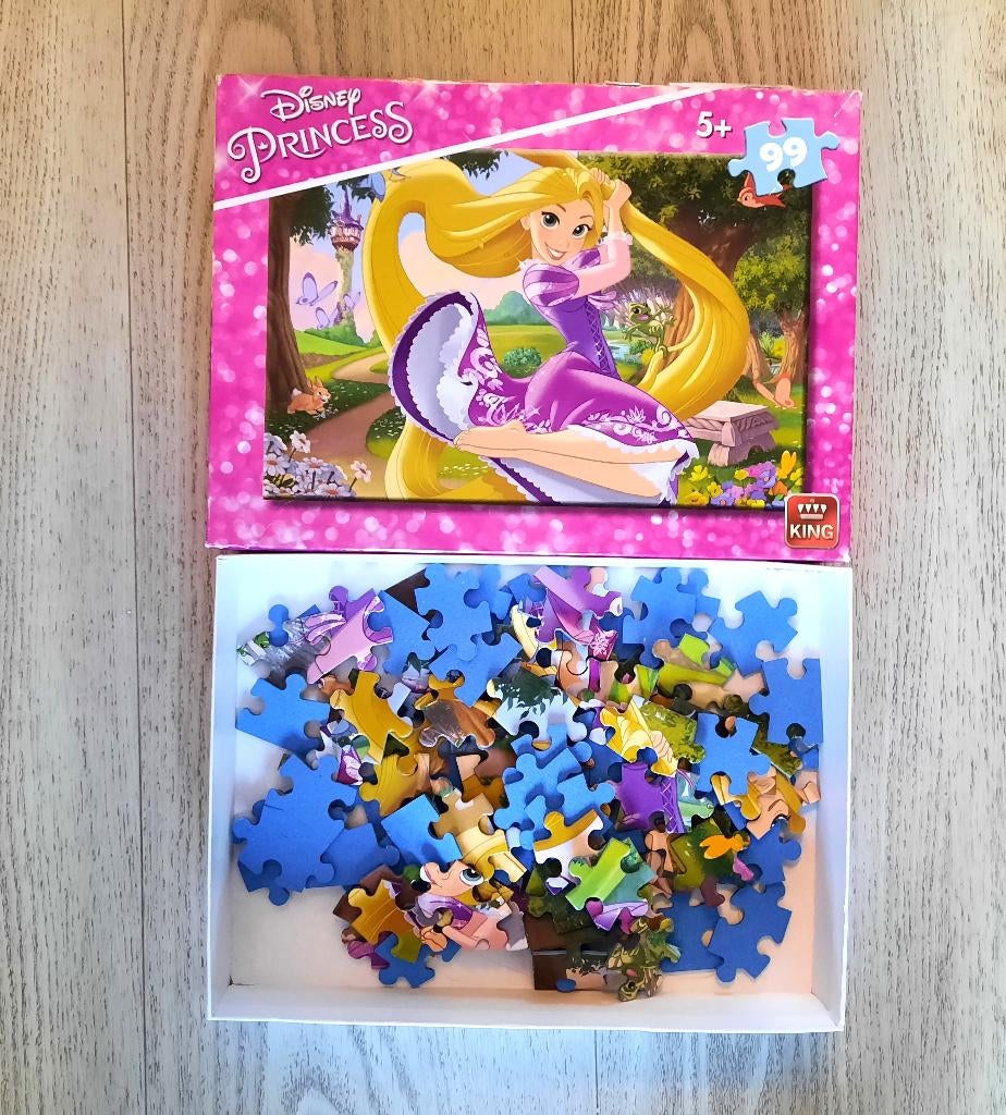 Disney Princess Rapunzel Puzzel – 99 Stukjes, Ophalen of Verzenden, Meer dan 50 stukjes, Gebruikt, 4 tot 6 jaar