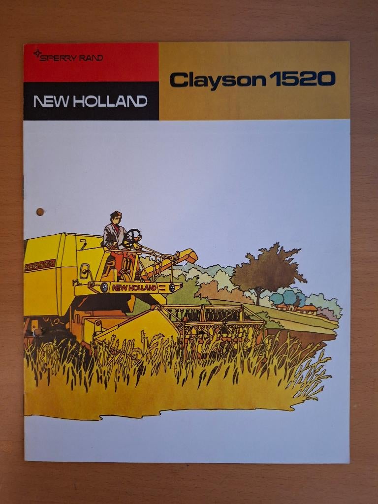 Folder New Holland Clayson 1520 combine, Verzenden, Gelezen, Tractor en Landbouw