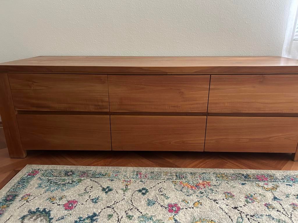 Tv meubel teak, Ophalen of Verzenden, Gebruikt, 25 tot 50 cm, Minder dan 100 cm